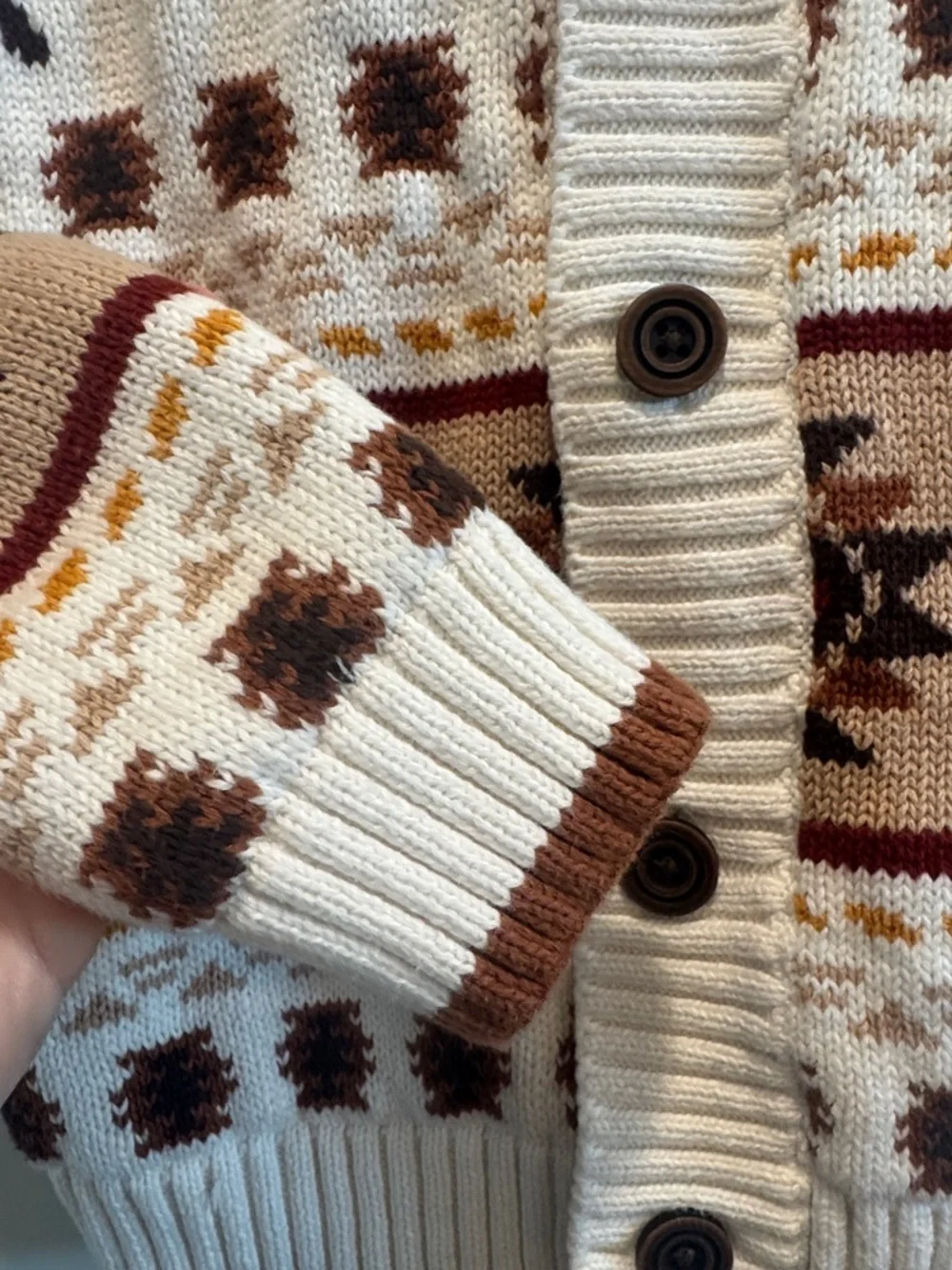 Gymboree Horse Print Button Cardigan Sweater